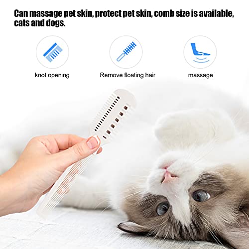 2 in 1 Pet Hair Cutting Combs Razor Comb Thinning with 5 Blades | Hair Cutter Comb for Removing Tangles, Knots and Loose Hair