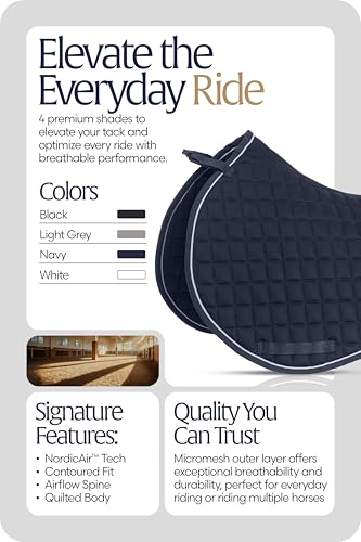 Equinavia Svalbard NordicAir Tech Horse Saddle Pad, Equestrian Saddle Pads - color: Navy