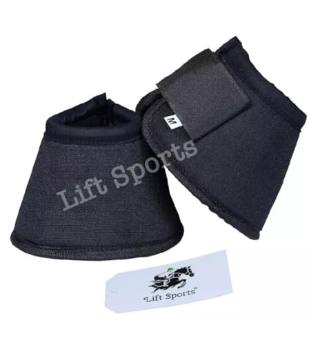 Horse Bell Boots Over Reach No Turn Bell Boots Wrap Tack Protection - color: Red, size: Small