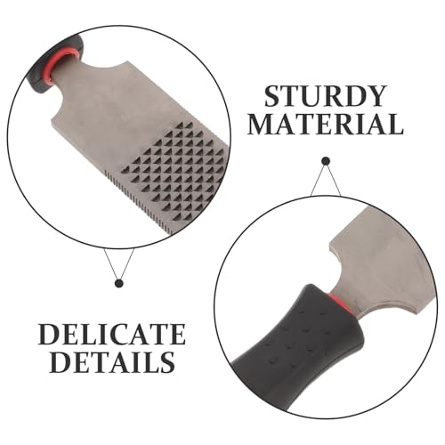 Hoof Rasp File Carbon Steel Farrier Rasp with Coarse and Fine Sides Non Slip Handle Hoof Maintenance Tool for Horse Goat Cow Donkey Trimming