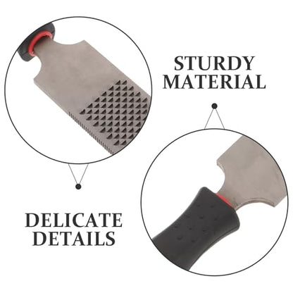 Hoof Rasp File Carbon Steel Farrier Rasp with Coarse and Fine Sides Non Slip Handle Hoof Maintenance Tool for Horse Goat Cow Donkey Trimming