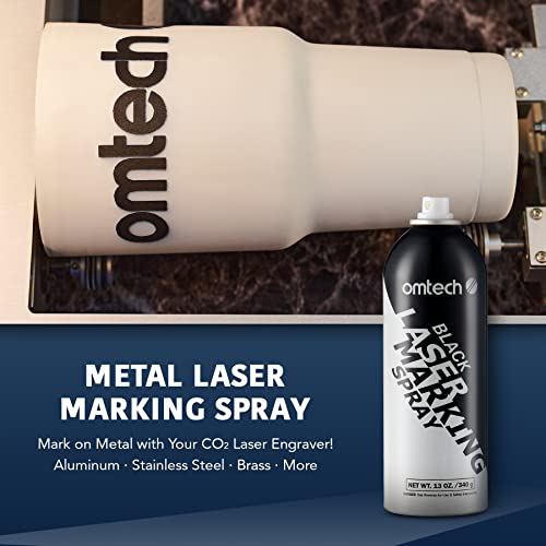 OMTech Laser Marking Spray, 4pcs 13oz, Black Marking for CO2 Laser on Metal - color: 13 OZ -- Black, size: 4 Pcs