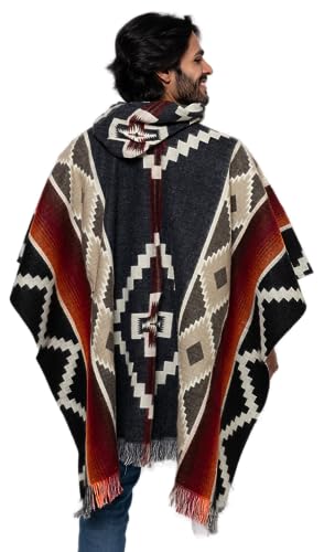 Alpaca Land, Handmade Ecuadorean Alpaca Wool Ponchos - color: Grey Otavalo