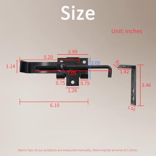 Jamb Latch Fits Barn Door Frames, 1 Pcs Zinc Barn Door Jamb Latch with Hook, Cam Latch Sliding Door, Barn Door Lock Flip Latch Hardware