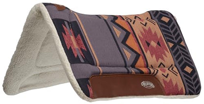 Weaver EquineWeaver Leather Fleece Lined Acrylic Saddle Pad, 32" x 32", Blue - color: AZTEC-CANYON SUNSET/CROWN BLUE, size: 32" L x 32" W