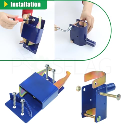 2 Pack S16100300 2 Way Farm Tube Gate Latch for Metal Tube Gates
