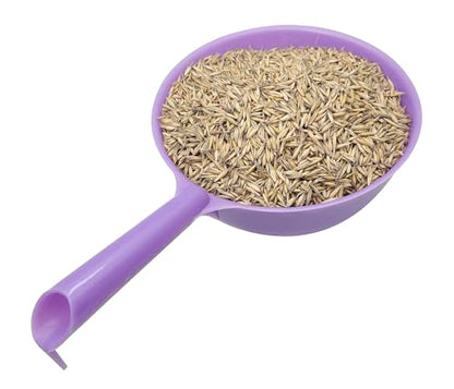 2 Quart Large Feed Scoop with Long Handle Grain Scoop for Horse Livestock Farm Large Dogs Water Ladle 8 Cups (Light Purple)