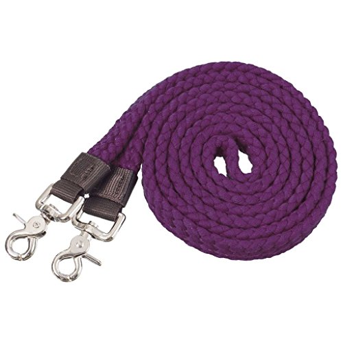 Tough 1 Flat Cotton Roping Reins 7ft - color: Purple