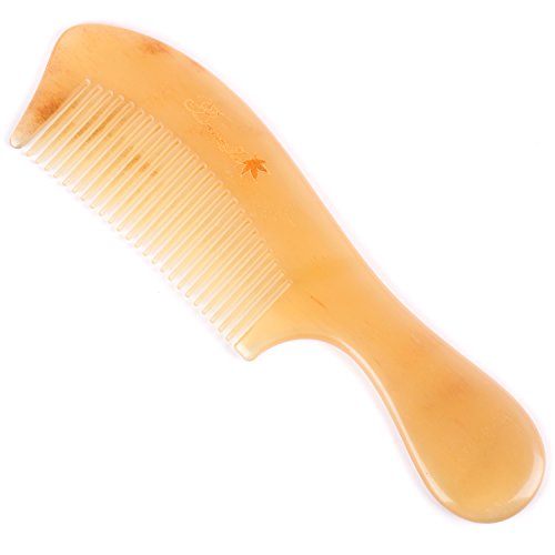 Breezelike Fine Tooth Hair Comb for Women, Natural Detangling Horn Comb - color: Fine Tooth