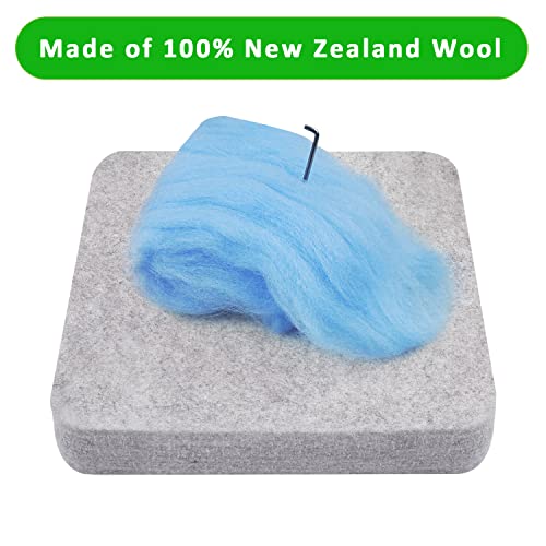 FCENDS Needle Felting Mat, 100% Natural Wool Needled Felting Pad, 6x6x1 inch Eco-Friendly Felting Block, Thick and Firm (6"x6")