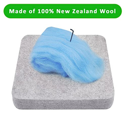 FCENDS Needle Felting Mat, 100% Natural Wool Needled Felting Pad, 6x6x1 inch Eco-Friendly Felting Block, Thick and Firm (6"x6")