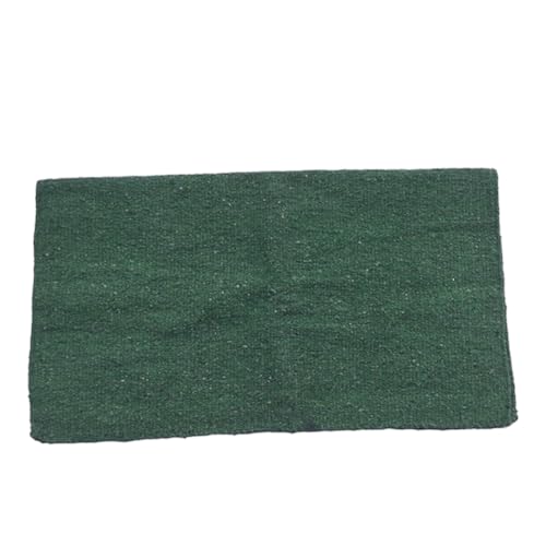 Majestic Ally Solid Color 34"x 36" Traditional Acrylic Saddle Blanket with Hemline Edges-3.7 lbs (Hunter Green) - color: Hunter Green
