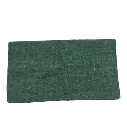 Majestic Ally Solid Color 34"x 36" Traditional Acrylic Saddle Blanket with Hemline Edges-3.7 lbs (Hunter Green) - color: Hunter Green