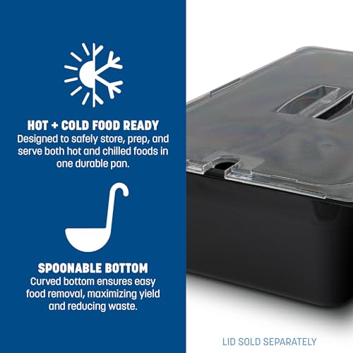Carlisle FoodService Products 10202B03 StorPlus Full Size Food Pan, Polycarbonate, 6" Deep, Black - color: Black, size: 6", style: Pan