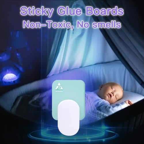 36 Pcs Sticky Refill Glue Cards, Compatible with Safer Home SH502, Dynatrap DT3005W-DS3, DT23005-06, Targets Moth, Fly, Mosquito, Gnat and More, Safe and Super Sticky (Aqua Blue) - color: Aqua Blue