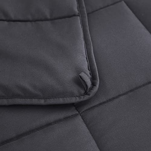 L'AGRATY Weighted Blanket - 36"x48" 5lbs Microfiber Material with Glass Beads Small Blanket for All-Season Summer Fall Winter Soft Thick - color: 01-dark Grey, size: 36" x 48" | 5lbs