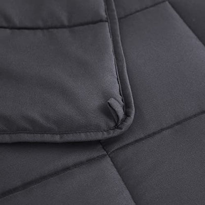 L'AGRATY Weighted Blanket - 36"x48" 5lbs Microfiber Material with Glass Beads Small Blanket for All-Season Summer Fall Winter Soft Thick - color: 01-dark Grey, size: 36" x 48" | 5lbs