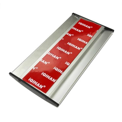 Set of 5 Curved Name Plate Holder for Wall or Door 8" x 4", Silver | Wall-Mount Office Door Sign Holder, Sturdy Aluminum Sign Frame for Business Cubicle, Adhesive Tape & Protective Plastic Film - style: 5pcs Curved Holder-Silver