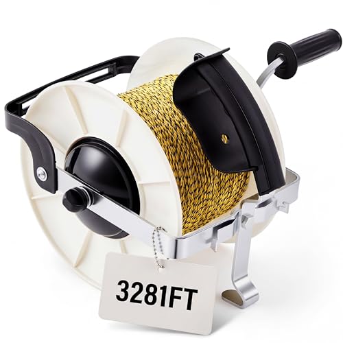 Electric Fence Reel Kit with 3281 ft Polywire, 3:1 Geared Reel - size: 3281 ft X 1 Standard Reel X 1 Guide