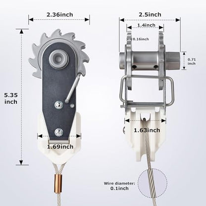 Electric Fence Wire Strainer, 5 PCS in-Line Wire Strainer & Termination Kit, Heavy Duty Wire Ratchet Electric Fence Tensioner with Integrated Insulator, Farm Fence