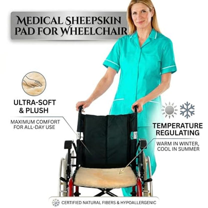 Natural Medical Sheepskin Pad, Non-Slip Back, Natural, 17 x 17 in, 1 Pack - color: Natural, size: 17x17 Inch (Pack of 1)