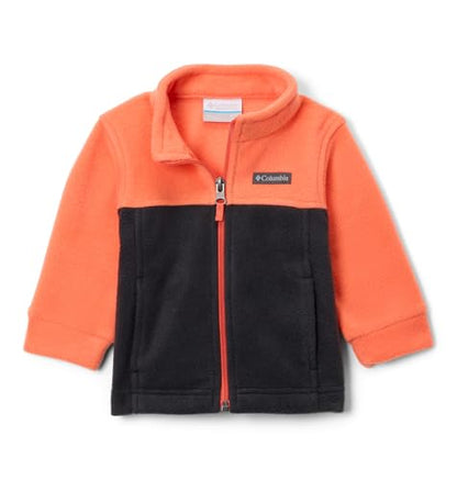 Columbia Youth Steens Mountain II Fleece Jacket - color: Zing/Black, size: 3-6 Months