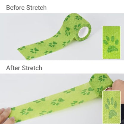 Bandage Wrap for Dogs, 36 Rolls Self-Adhering Pet Tape - color: 2in-36rolls（value Pack）