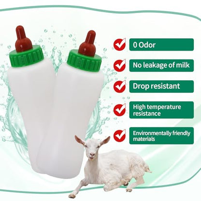 2Pcs Feeding White Lamb Baby Bottle 600ml Goat Bottles