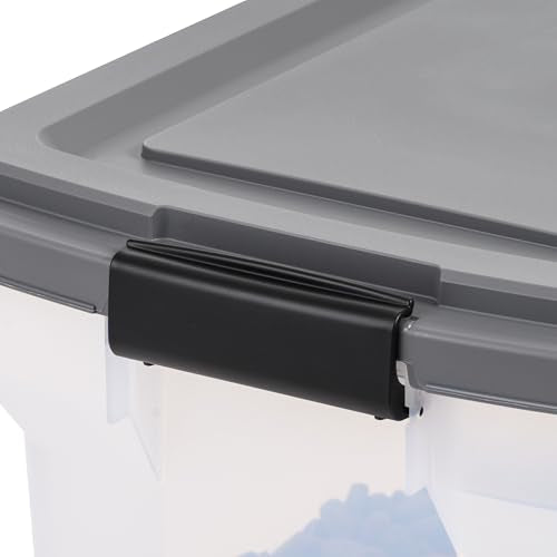 IRIS USA Dog Food Storage Container, Up to 58 lbs, Dark Gray, Made in USA - color: Dark Gray, size: 58 lbs