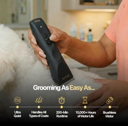 Falcon 2 Speed Cordless Dog Clippers - Professional Grooming, Black - color: Falcon Black