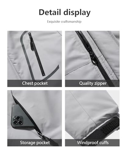 Men's Mountain Winter Coat - color: Light Gray, size: Medium