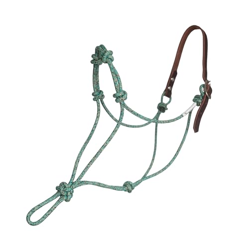 Custom Quick Release Stiff Rope Halter with Leather Crown