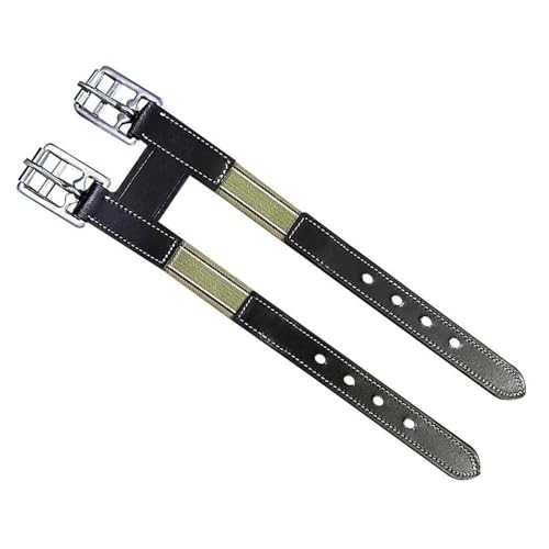 Majestic Ally Leather Girth Extender with Heavy-Duty Elastics, Durable, Flexible - color: Brown