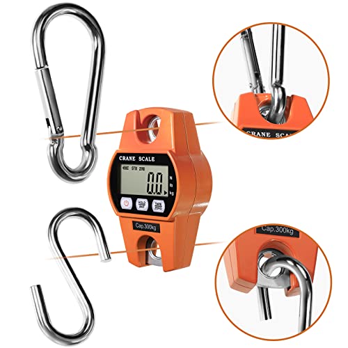 GRAM PRES Digital Hanging Scale 660 Lb 300 Kg - color: Orange