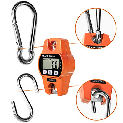 GRAM PRES Digital Hanging Scale 660 Lb 300 Kg - color: Orange
