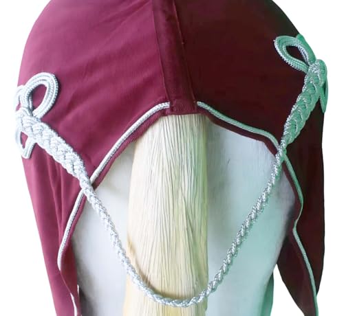 Challenger Horse Soft Fleece Cooler Contoured Exercise Blanket Liner Sheet Wicks 43MI03BG - color: Burgundy, size: 72 inches