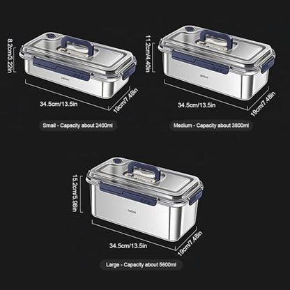 Food Container with Lids Kitchen Storage Container with Date Indicator (5.6L) - size: 5.6L
