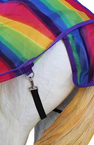 70" Horse Sheet Summer Spring Airflow Mesh Rainbow 7343 - color: Rainbow, size: 70 inches