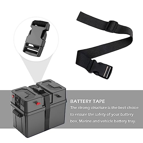 39 Inch Battery Hold Down Strap with Adjustable Buckle,Universal Car Battery Tie Down Strap for Battery Boxes Marine,RV Battery Box,Cargo,Tie Down Strap Battery Straps