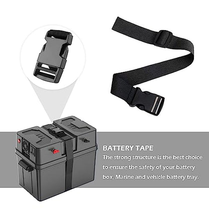 39 Inch Battery Hold Down Strap with Adjustable Buckle,Universal Car Battery Tie Down Strap for Battery Boxes Marine,RV Battery Box,Cargo,Tie Down Strap Battery Straps