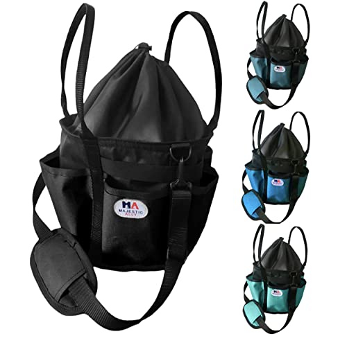 Majestic Ally horse Grooming Organizer Tote Bag - color: Black