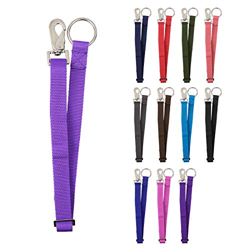 Derby Originals Heavy Duty Adjustable 30” Nylon Hanging Bucket Straps for Water and Feed Buckets - Available in 16 Colors and Patterns (Light Purple) - color: Light Purple