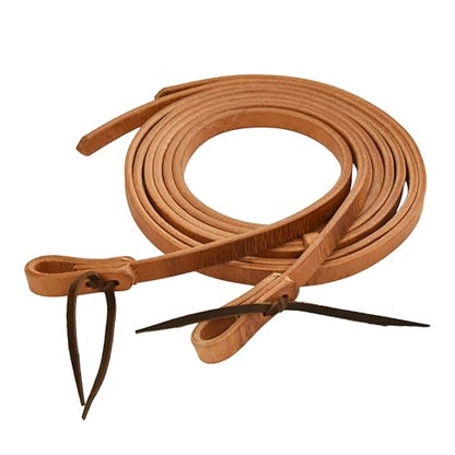 AJ Tack Harness Leather Split Reins - 3/4in x 8ft