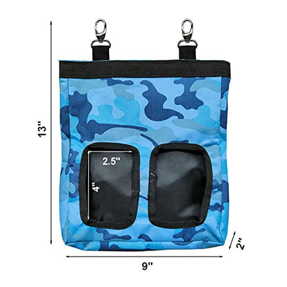 RIOUSSI Guinea Pig Hay Feeder, Hanging Rabbit Hay Feeder Bag. CamoBlue - color: Camoblue