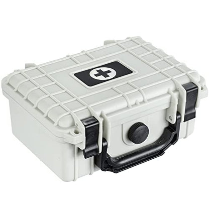Eylar Compact 8.12 Inch Hard Protective Medical Case EMT First Responder and First Aid Service Storage Box, Waterproof, Dustproof, Shockproof (White) - color: White