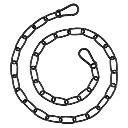 39 inch Gate Chain Lock with Both-Ended M5 Carabiners,Chain Dia 4 mm,Black - size: 39" x 5/32"