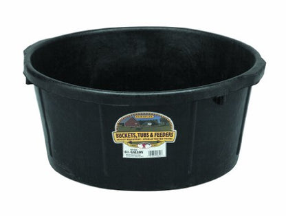 Little Giant® Heavy Duty Rubber Tub | Durable Rubber Feed Pan | Indoor & Outdoor Feed Bucket | 6.5 Gallons - size: 6.5 Gallons