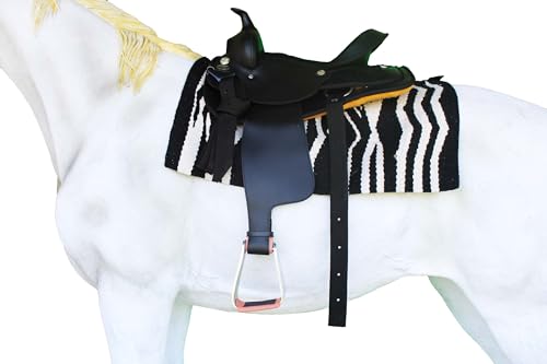 CHALLENGER Horse 5" Wide Western Saddle Engraved Aluminum Angled Slanted Bell Stirrups Pair 51249