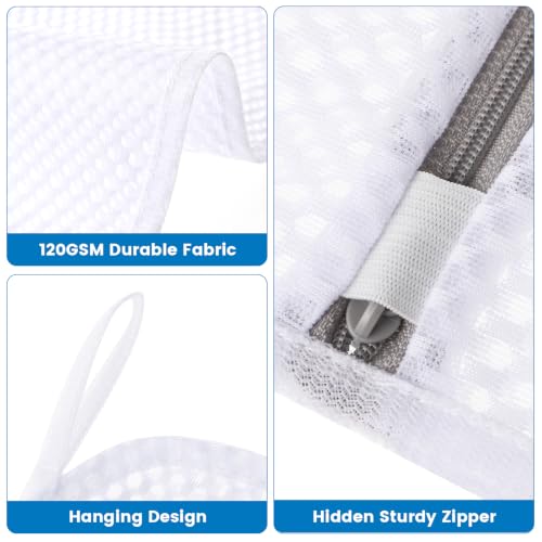 Dntorx 2 Pack X-Large + XX-Large Mesh Laundry Bags for Delicates, White - size: X-Large + XX-Large