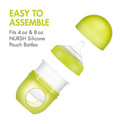 Boon Nursh Silicone Baby Bottle Nipples - Bottle Nipples for Boon Nursh Baby Bottles - Baby Bottle-Feeding Supplies - Fast Flow Baby Bottle Nipples - 3 Count - size: 3 Count (Pack of 1)